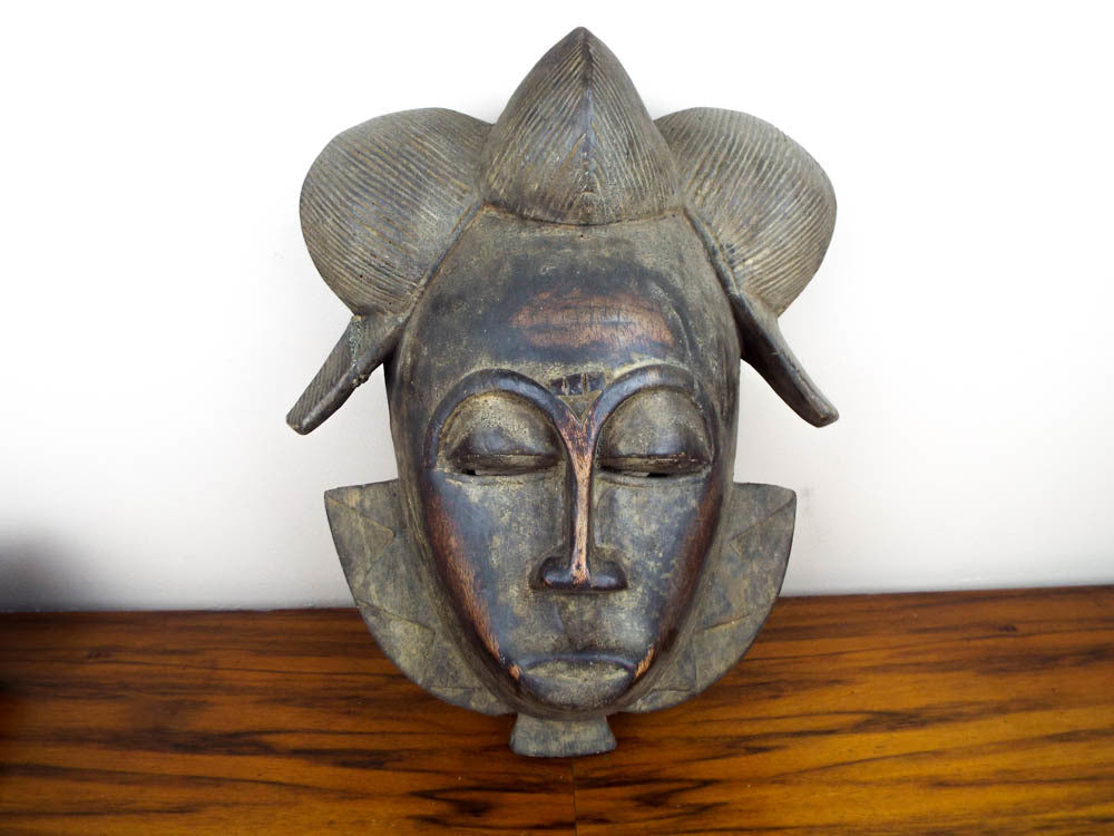 Antique Punu Tribal Wood Ceremonial Mask African Gabon – Yesteryear ...