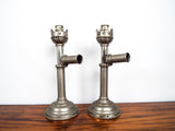 Victorian White Metal Hinged Candle Holders