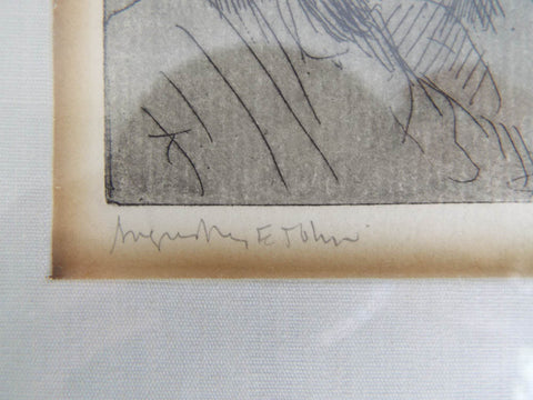 Original Augustus Edwin John Signed Etching & Letter – Yesteryear ...