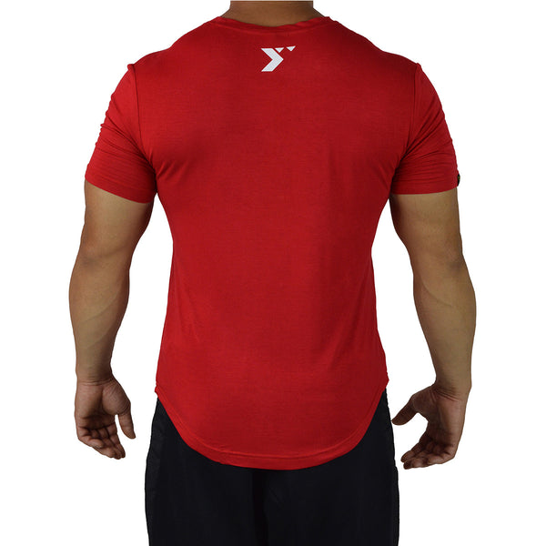 BAMBOO AESTHETIC FITTED T-SHIRT (RED) - YBSHY