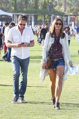 Floral Kimono with Denim Shorts and Ankle Boots: