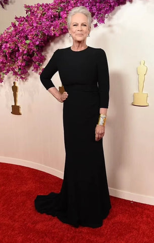 Jamie Lee Curtis at Oscars 2024 Red carpet