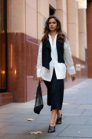 Crisp White Button-Down for virtual meeting