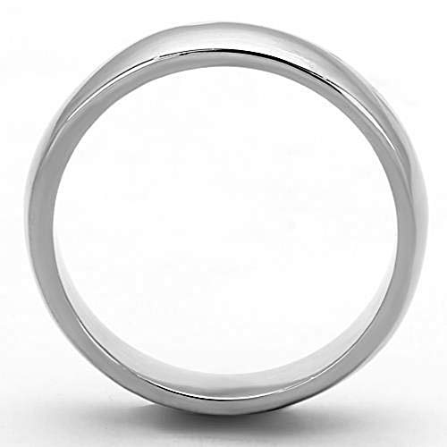 WildKlass Stainless Steel Wedding Ring High Polished (no Plating) Unisex