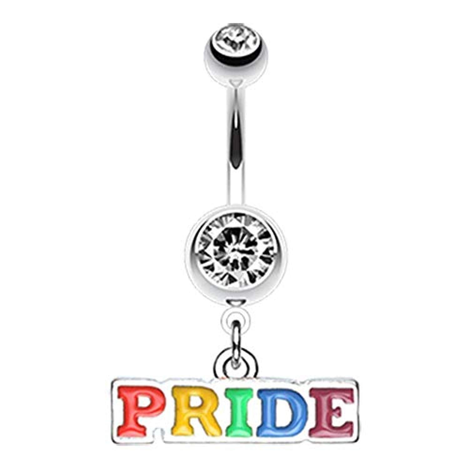 Rainbow Pride Dangle WildKlass Belly Button Ring