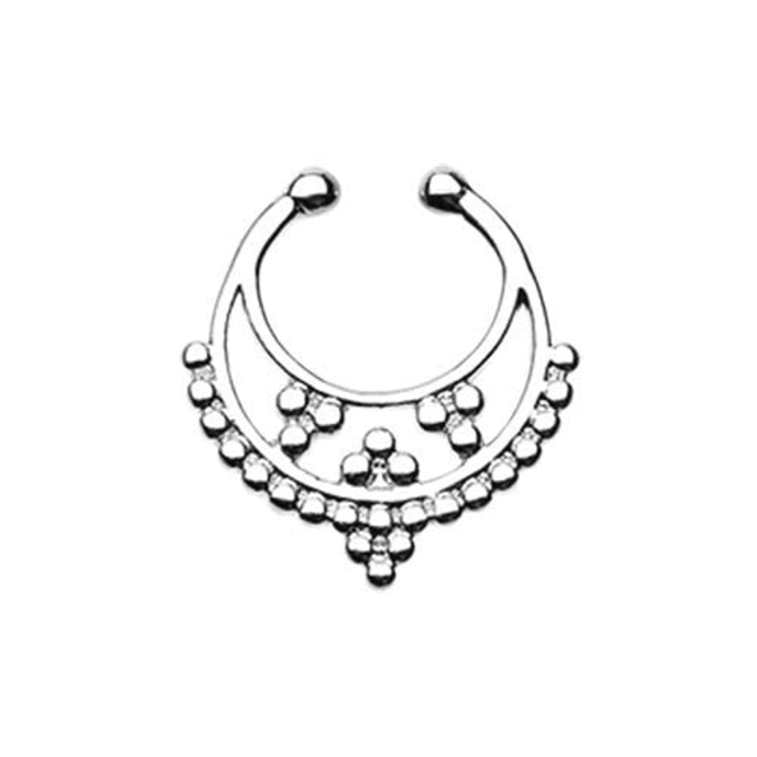 Classic Royal Filigree WildKlass Fake Septum Clip-On Ring