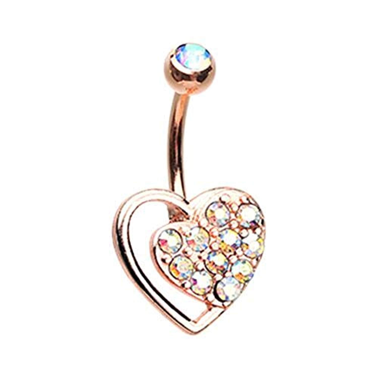 Rose Gold Piece of My Heart WildKlass Belly Button Ring