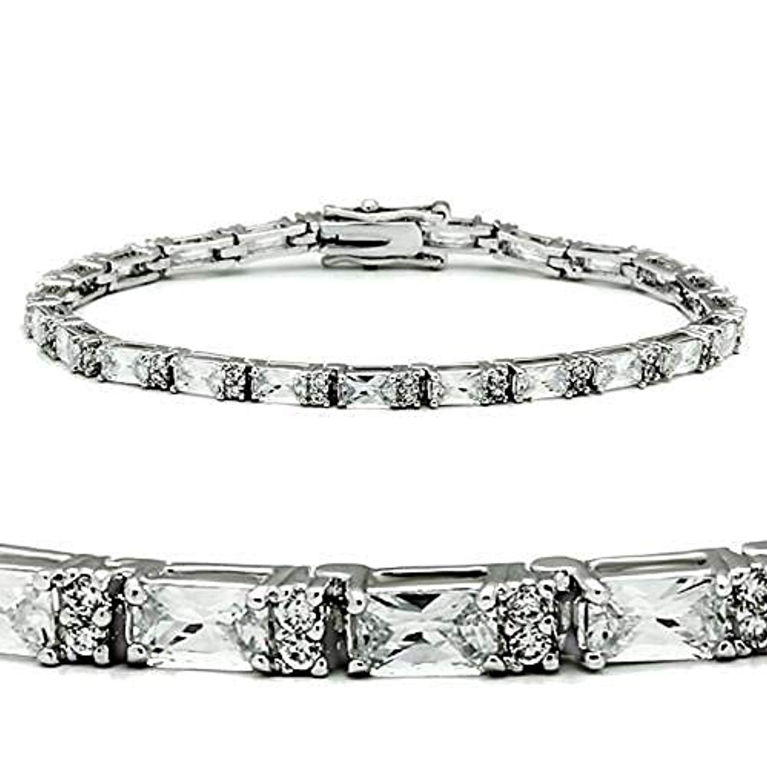 WildKlass Classic Bracelet Rhodium Women AAA Grade CZ Clear