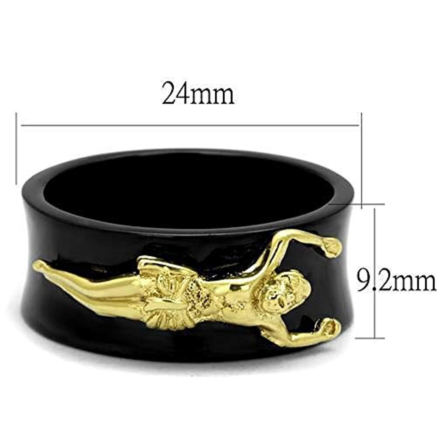 WildKlass Stainless Steel Ring IP Gold+ IP Black Men