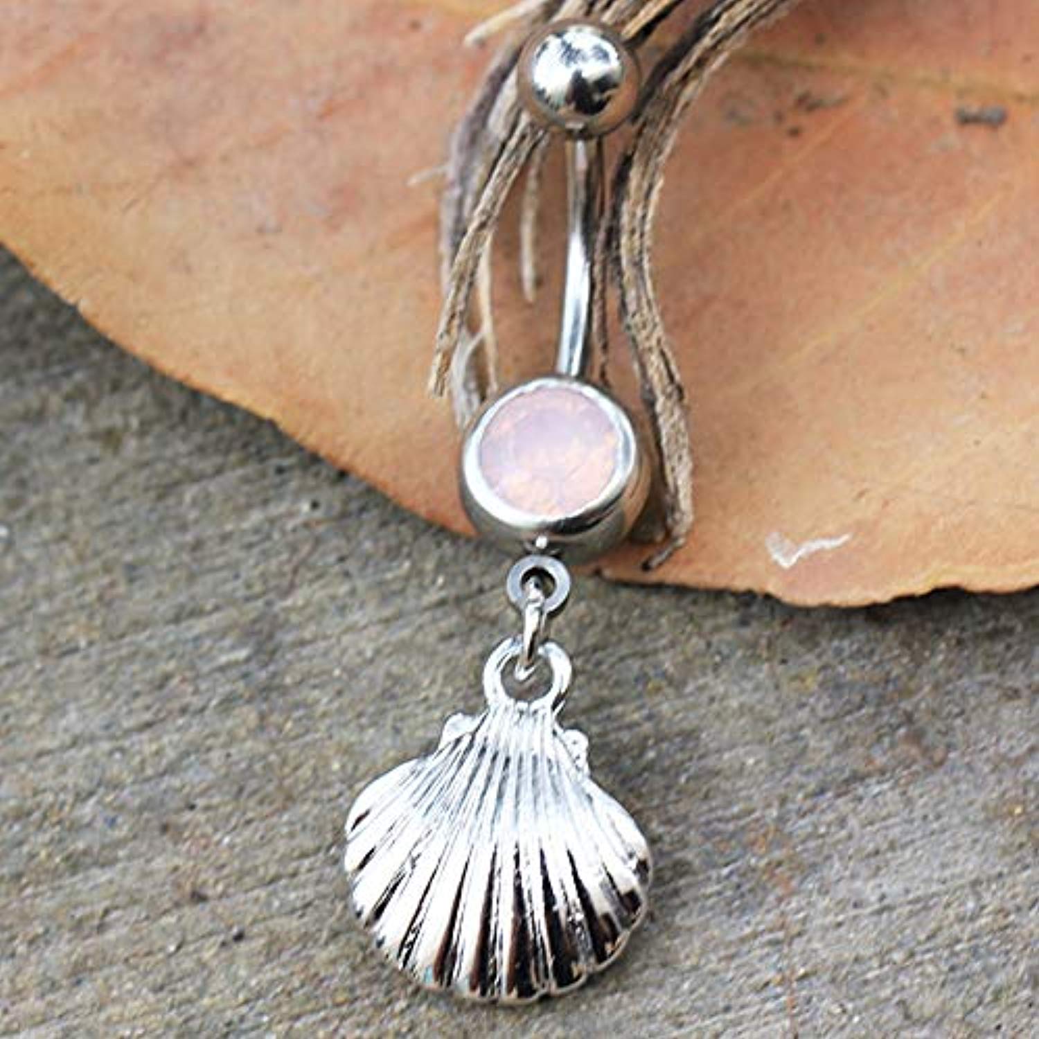 316L Stainless Steel Seashell Dangle WildKlass Navel Ring