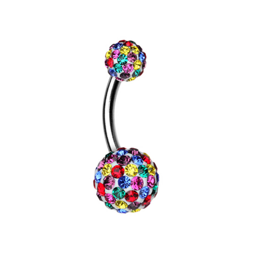 Brilliant Sprinkles Multi-Sprinkle Dot Belly Button Ring