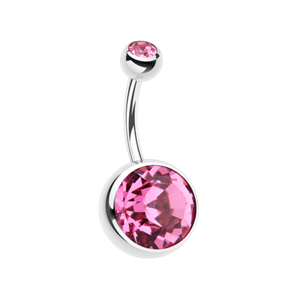 The Giant Sparkle Gem Ball Belly Button Ring – WildKlass Jewelry