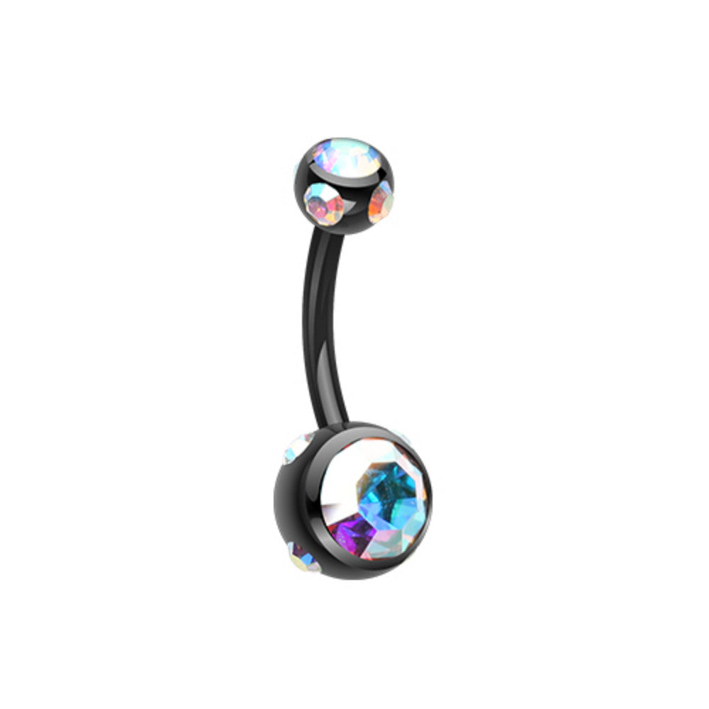 Colorline Aurora Gem Ball Steel Belly Button Ring