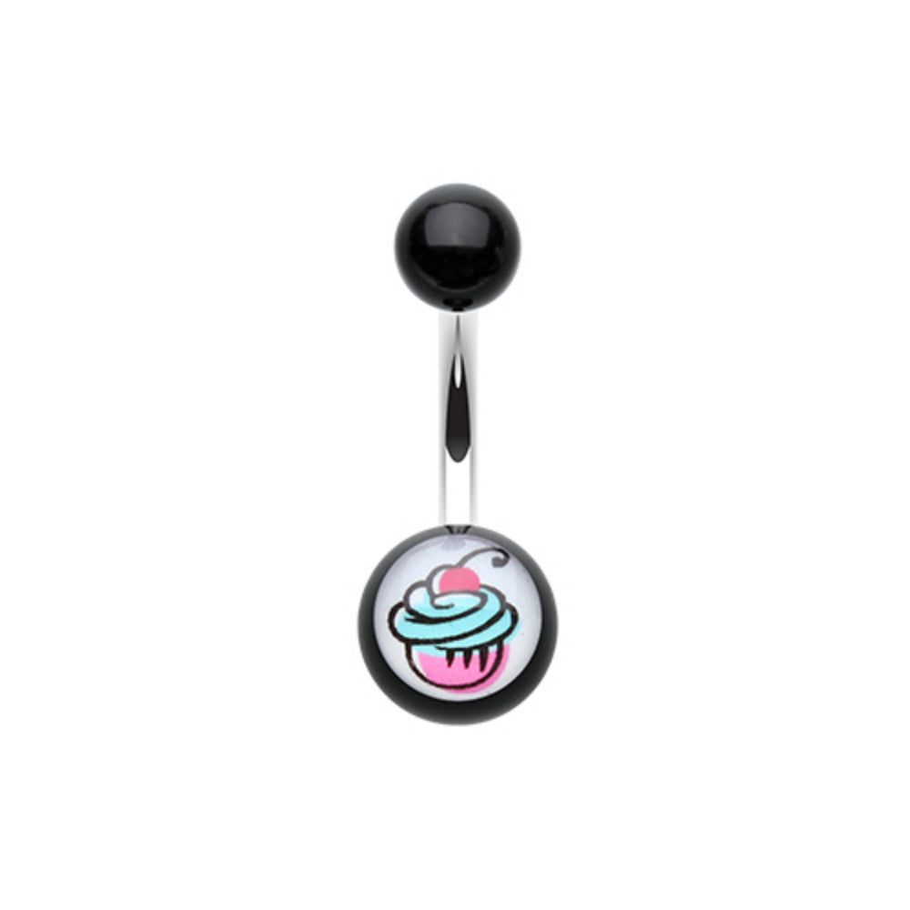 Cupcake Delight Acrylic Belly Button Ring