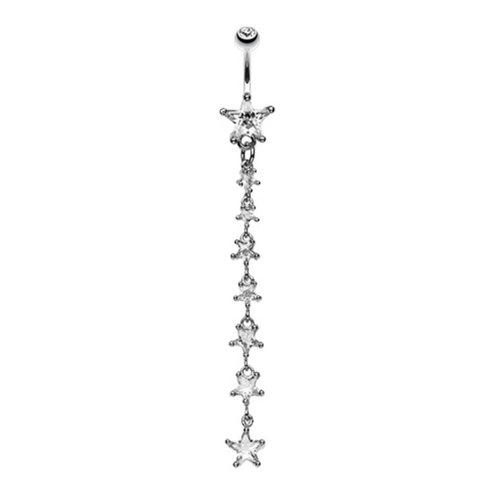 Dazzling Star Journey Belly Button Ring