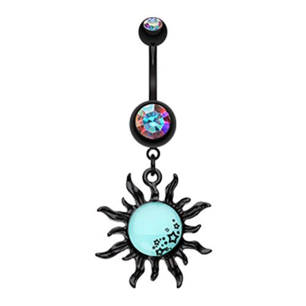 Blackline Glow in the Dark Star Cluster Sun WildKlass Belly Button Ring