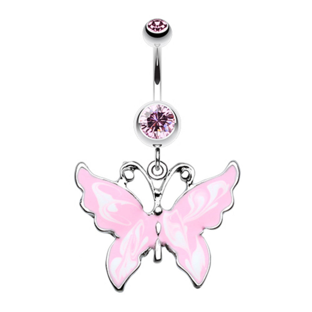 Marble Butterfly Belly Button Ring – WildKlass Jewelry