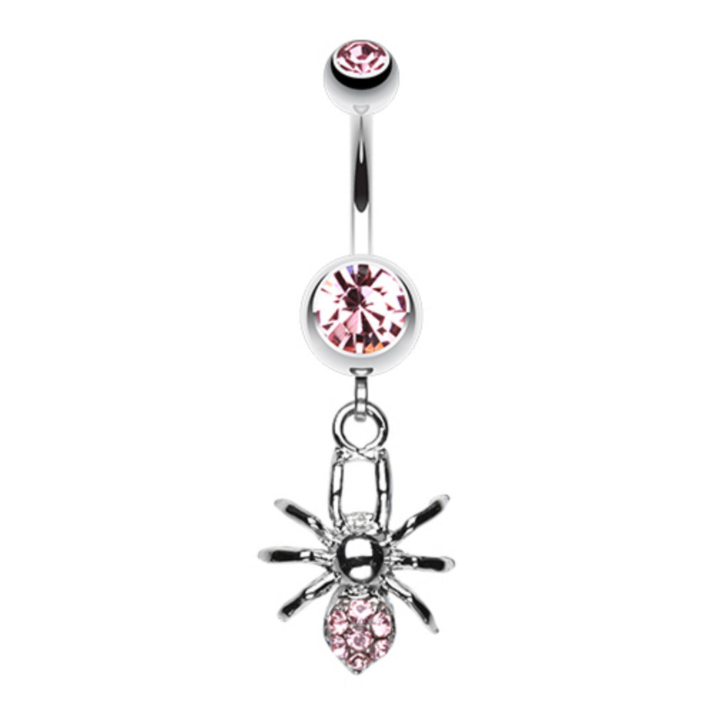 Spider Sparkle Belly Button Ring