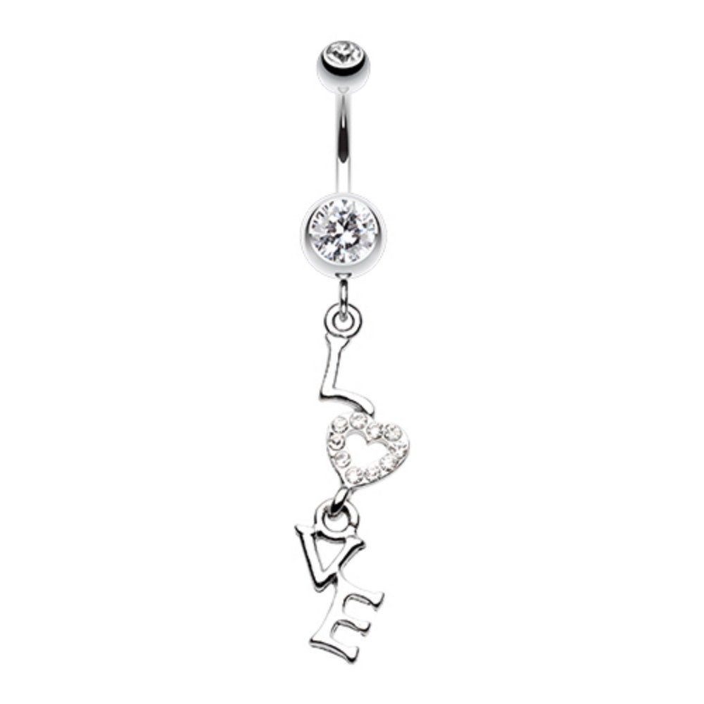 Dazzling Love Belly Button Ring – WildKlass Jewelry