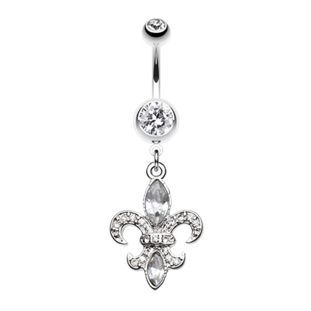 Classic Fleur de Lis Belly Button Ring – WildKlass Jewelry