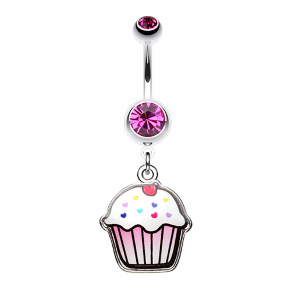 Cute Cupcake Belly Button Ring