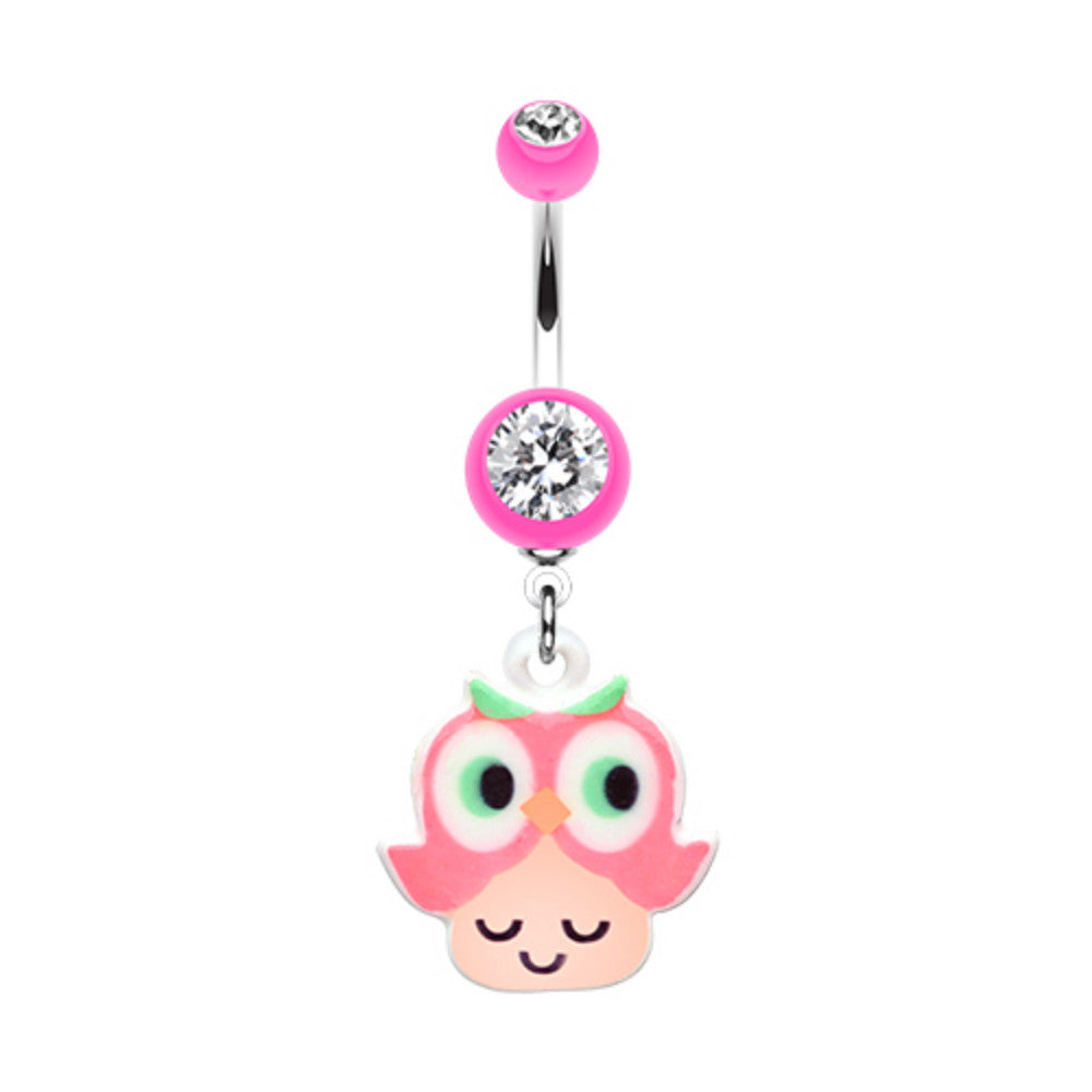 Curious Owl Belly Button Ring