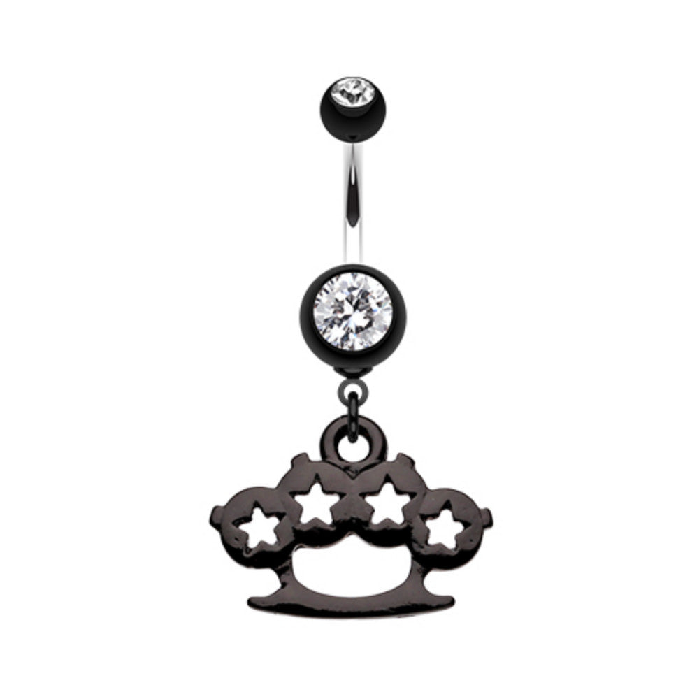 Star Brass Knuckle Belly Button Ring