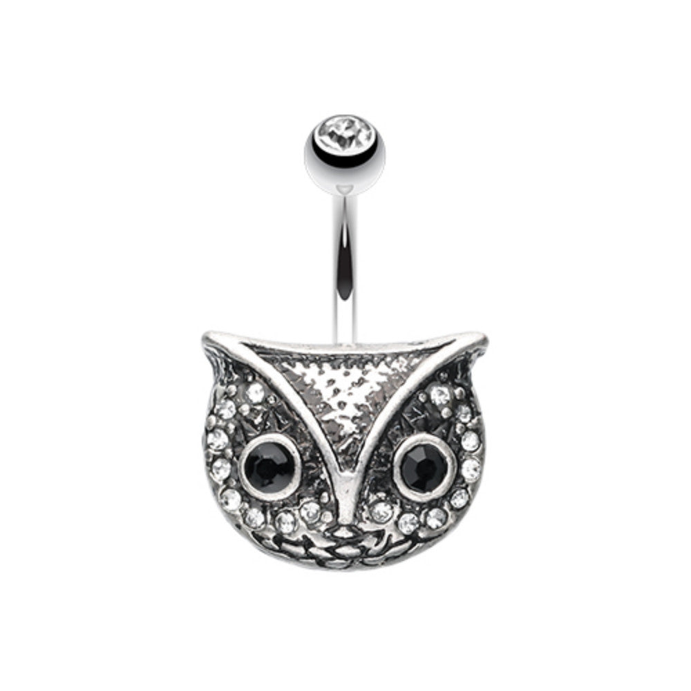 Vintage Owl Belly Button Ring