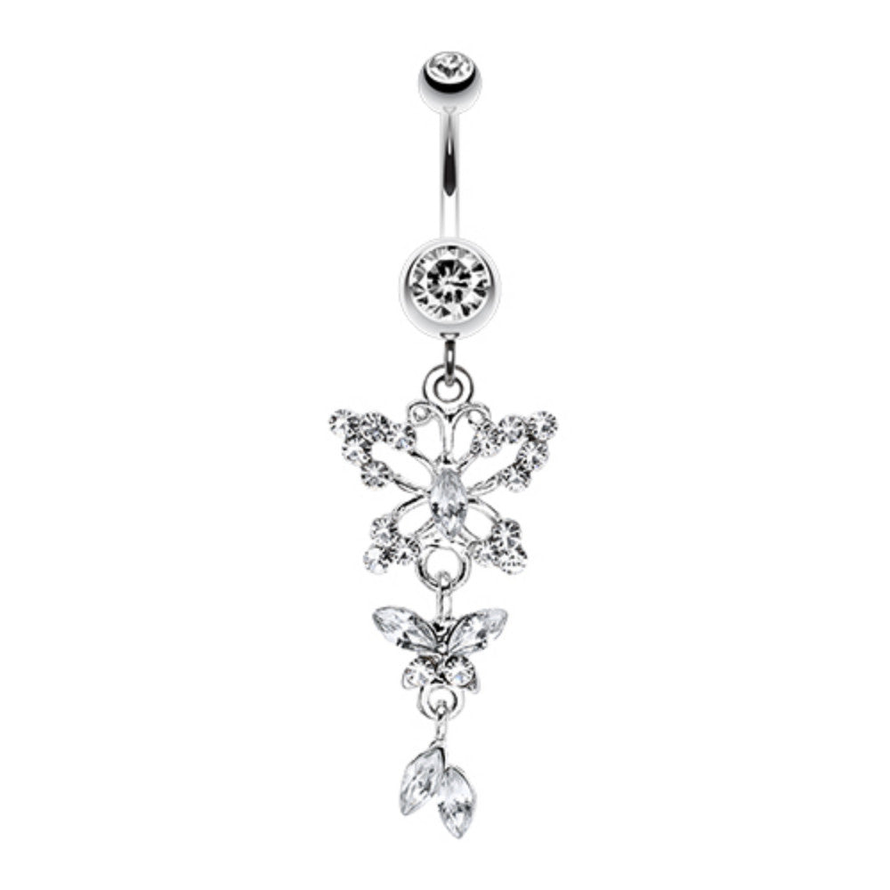 Glam Butterfly Fall Fancy Belly Button Ring – WildKlass Jewelry