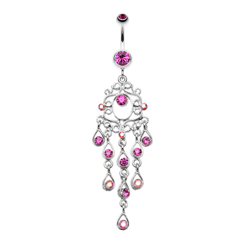 Classic Chandelier Sparkle Belly Button Ring