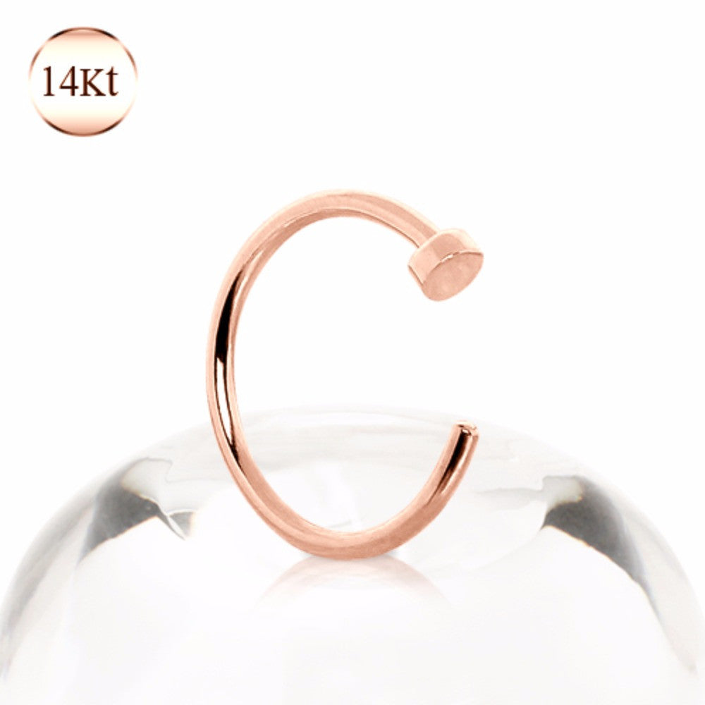 14Kt Rose Gold Nose Hoop Ring – WildKlass Jewelry