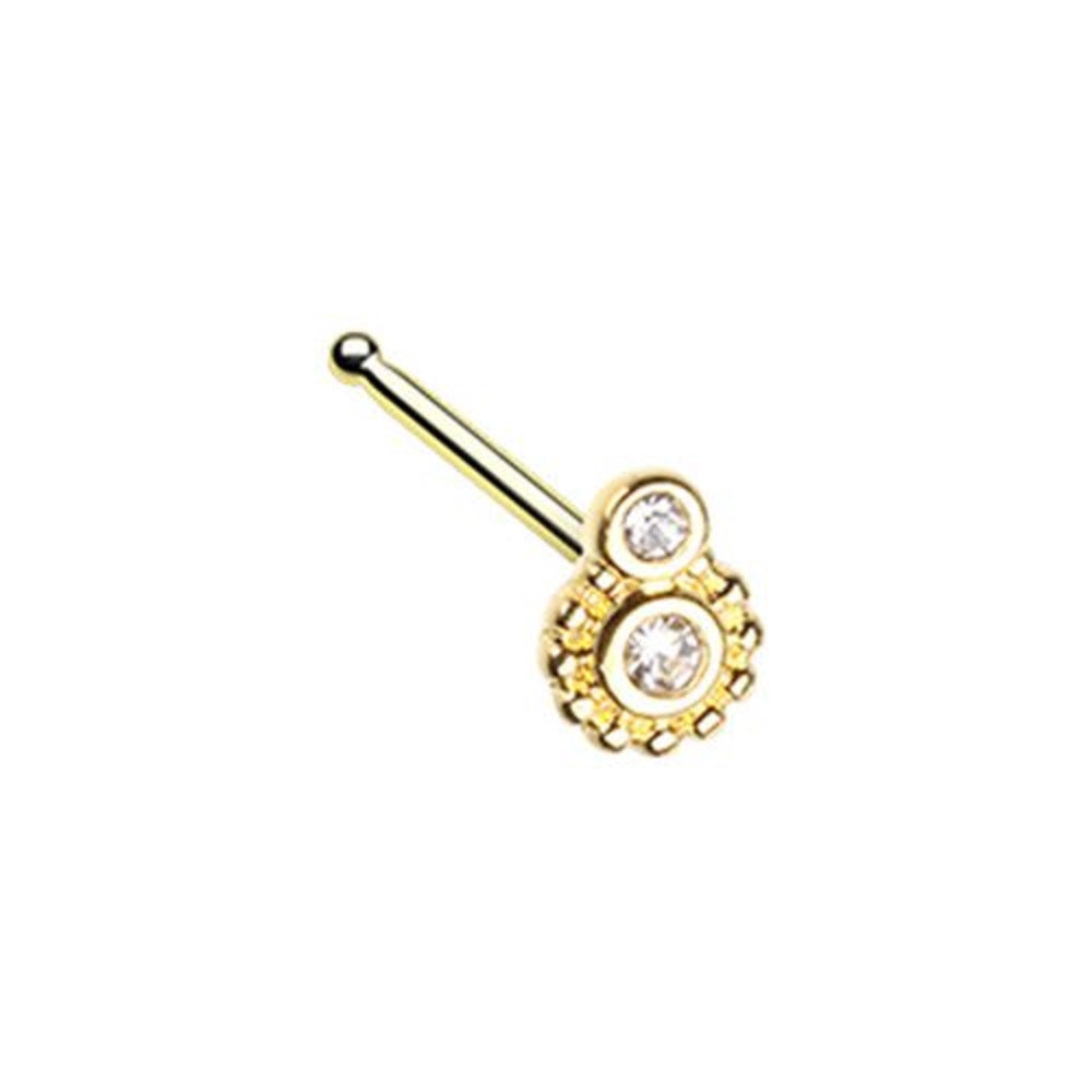 Golden Steampunk Gear WildKlass Nose Stud Ring