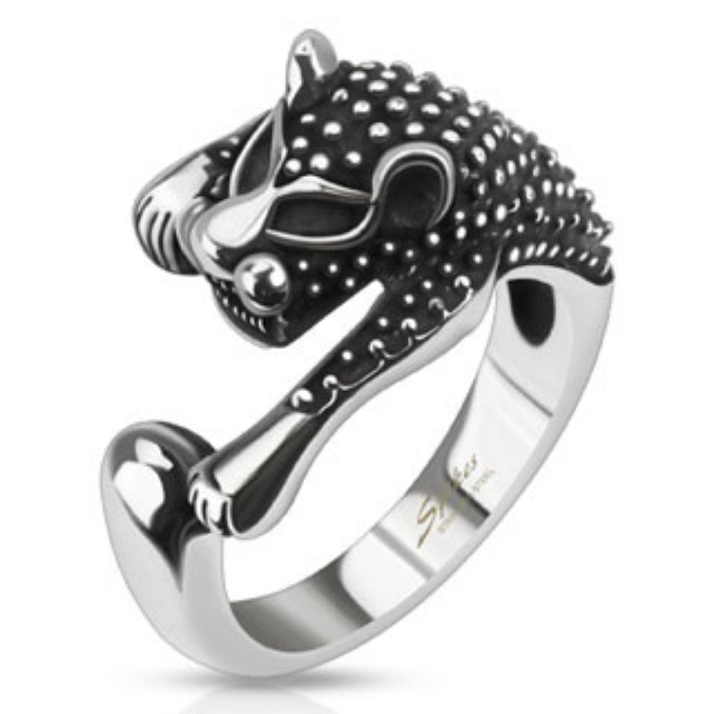 Ancient Feline Cast Ring Stainless Steel