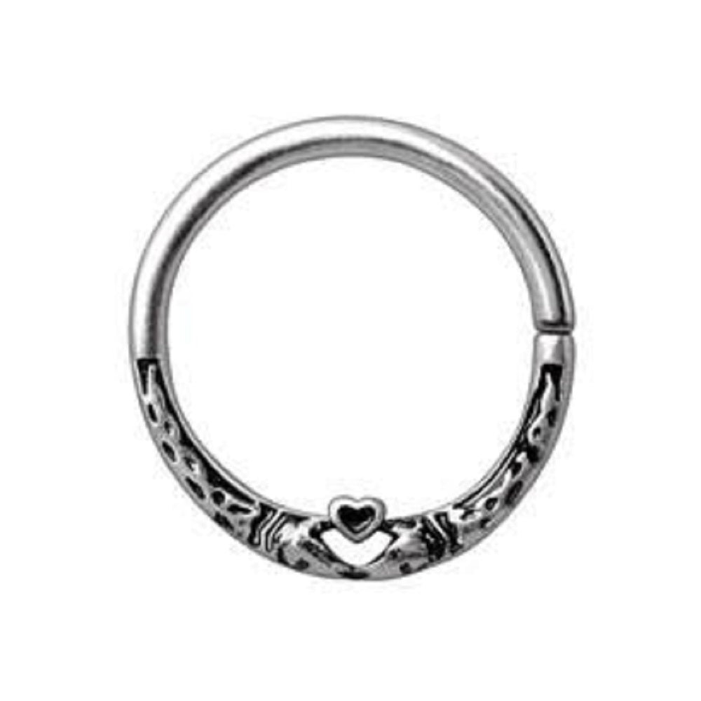 WILDKLASS 316L Stainless Steel Snake Heart Seamless Ring