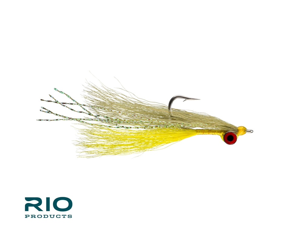 Mylar Popper Chartreuse & White S2/0, Saltwater Flies