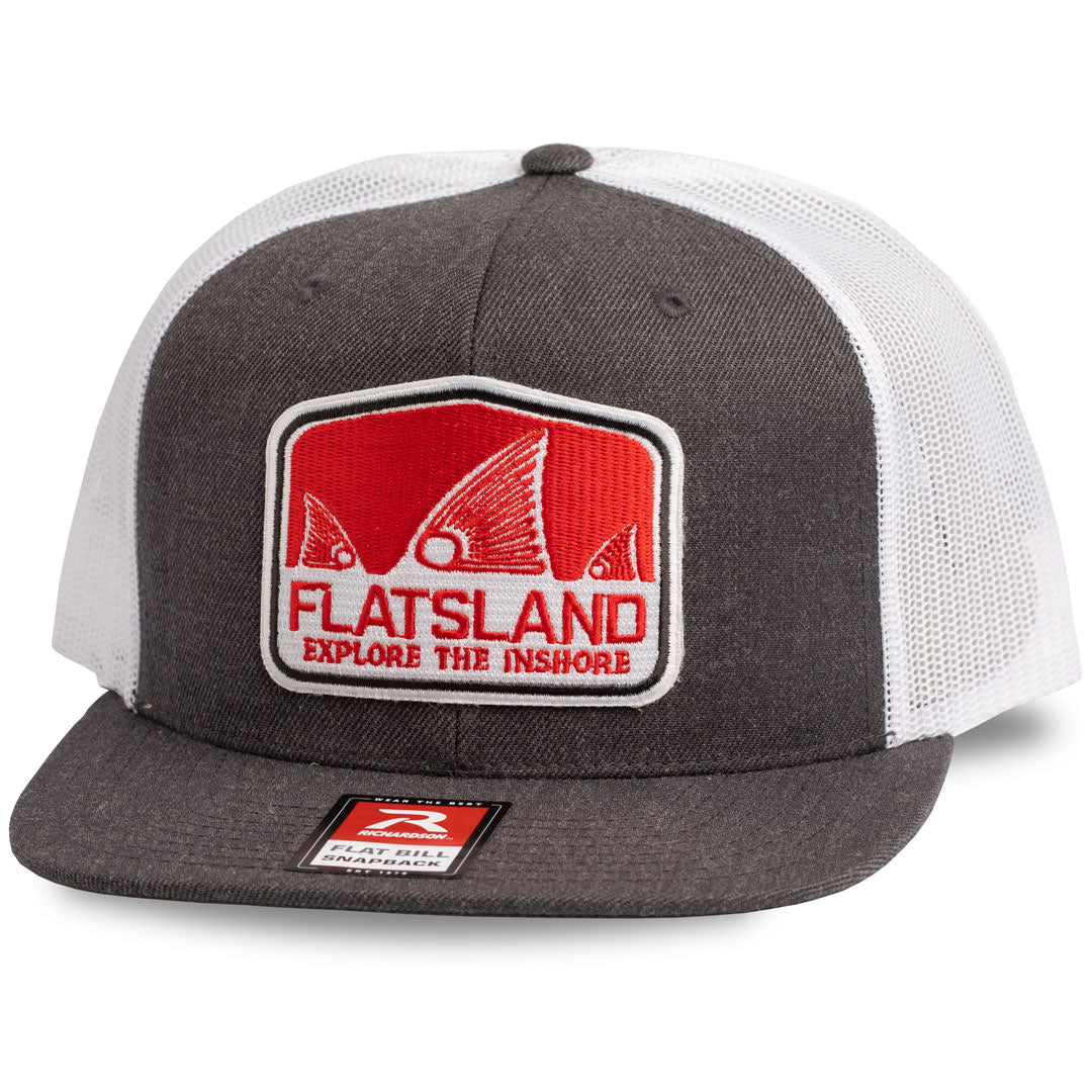 FLATSLAND Red Tails Rising V.2 Redfish Snapback Trucker Hat 112