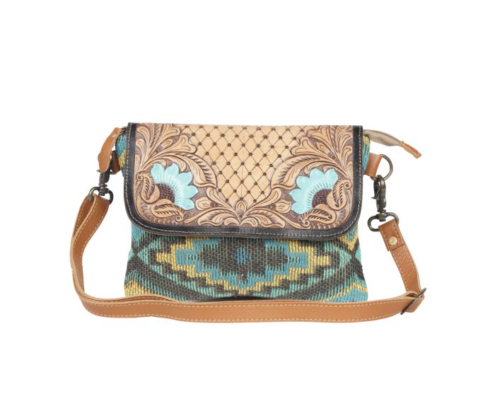 Myra Bag® Ritzy Rift Hand Tooled Bag