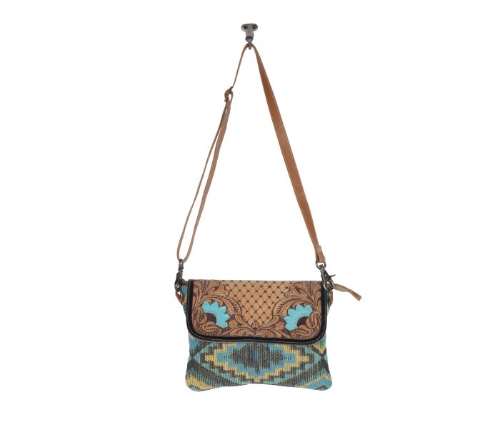 Myra Bag® Ritzy Rift Hand Tooled Bag