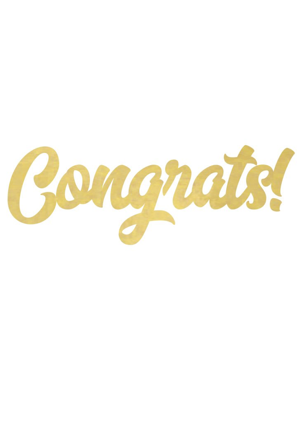 Congrats! Gold Foil Banner - Wild Child