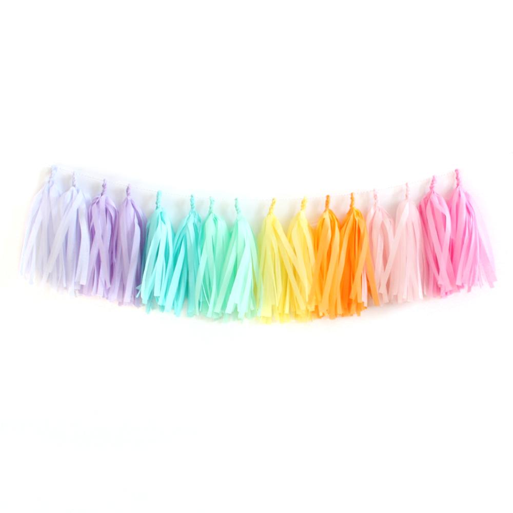 tissue paper tassel garland