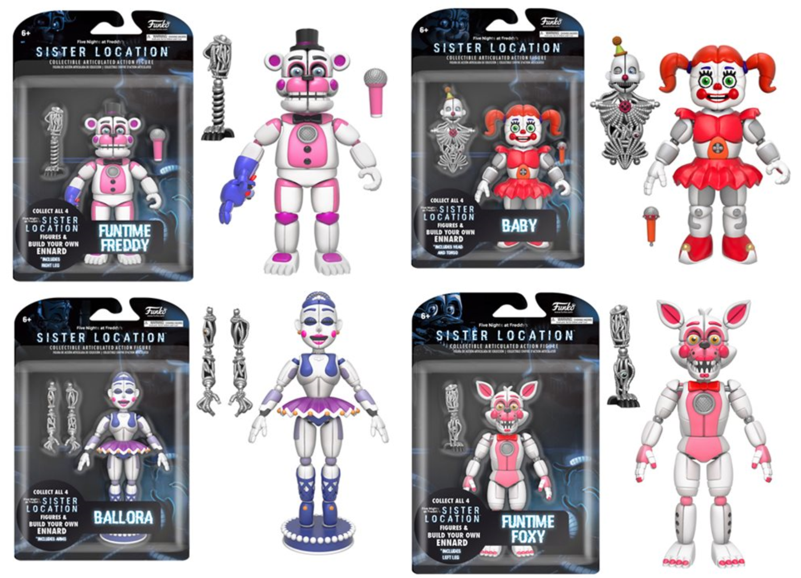 five nights at freddy's action figure set