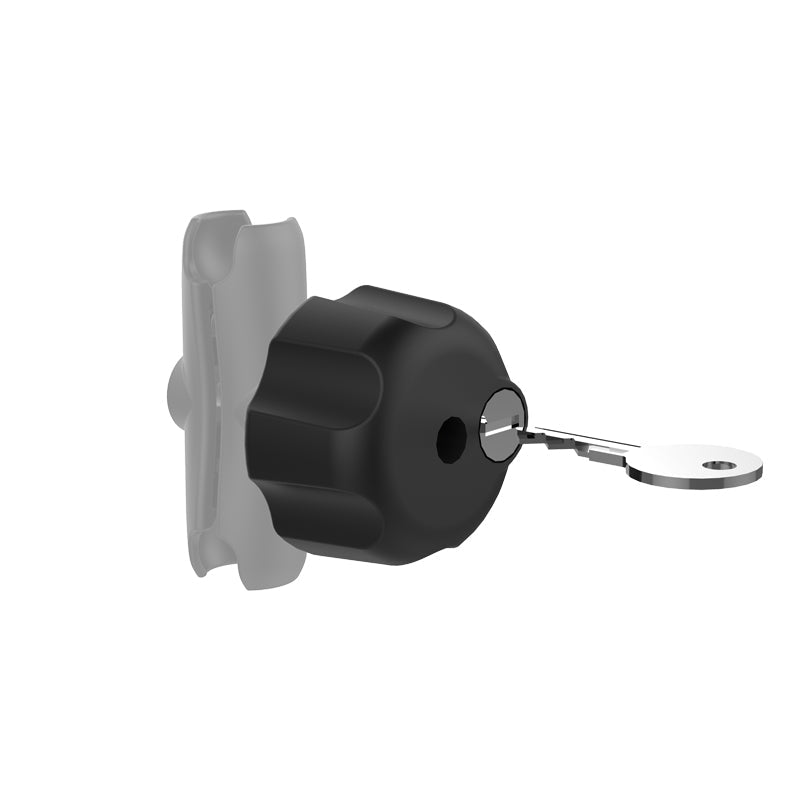 Ram Key Lock Knob with Brass Insert for B Size Socket Arms &verbar; RAM-KNOB3LU