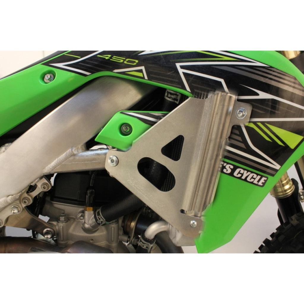 Works Connection Kawasaki Radiator Braces 2019-UP KX250/KX450 &verbar; 18-300