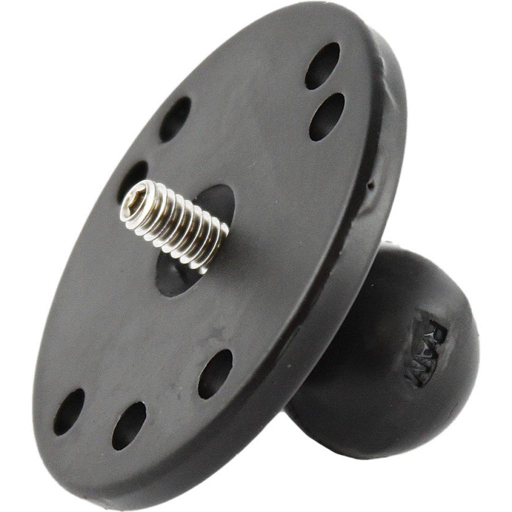 Ram Ball Adapter w/ Round Plate & 1/4"-20 Threaded Stud - B Size &verbar; RAM-B-202AU