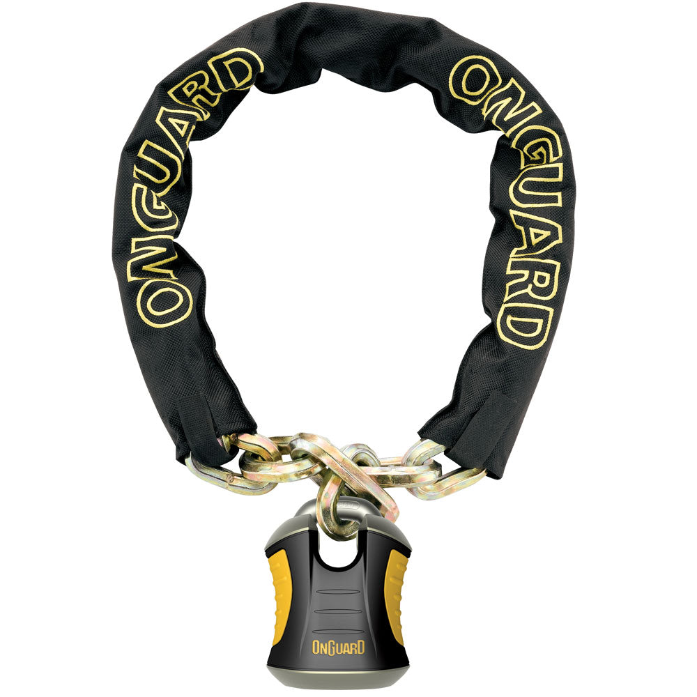 OnGuard Beast Chain w/ Keyed Padlock Black/Yellow 6 Ft &verbar; 8018