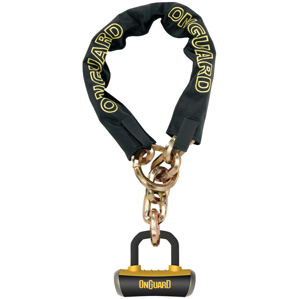 OnGuard Mastiff Chain w/ Boxer U-Lock Blk/Yel 6 Ft &verbar; 8019L