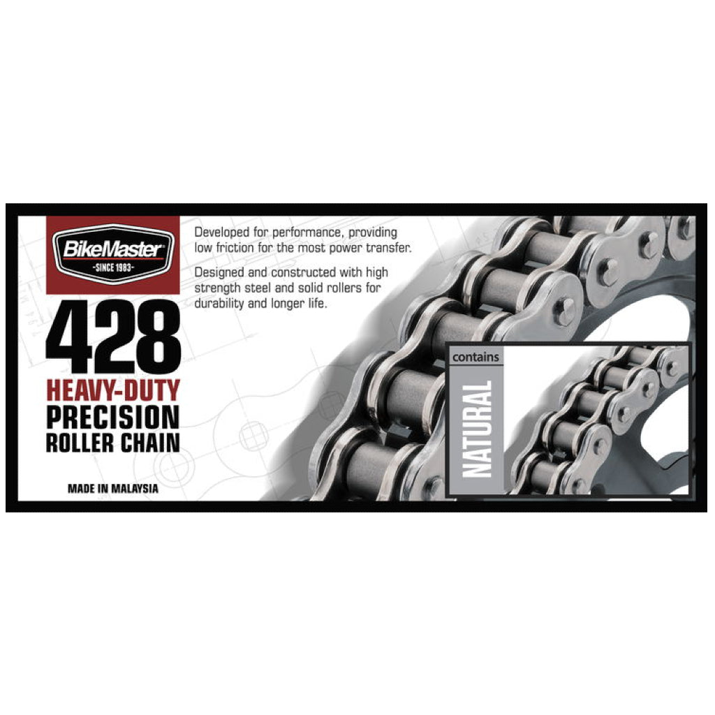 BikeMaster - 428 Heavy-Duty Precision Roller Chain