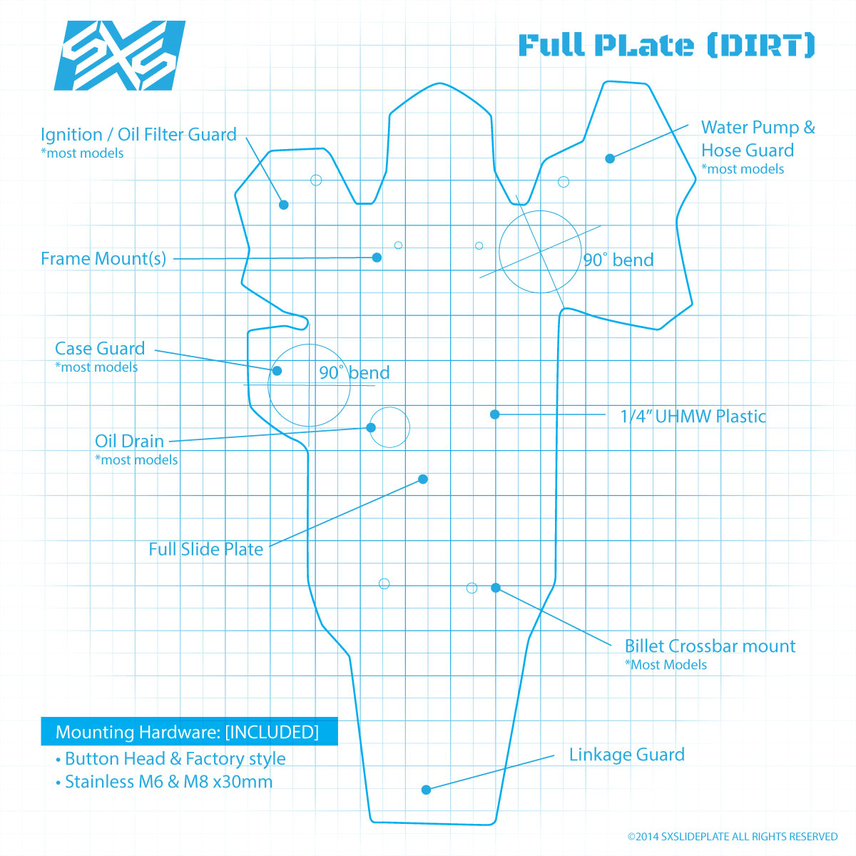 SXS Full Coverage Slide Plate Suzuki RM250 (00-08) | D500