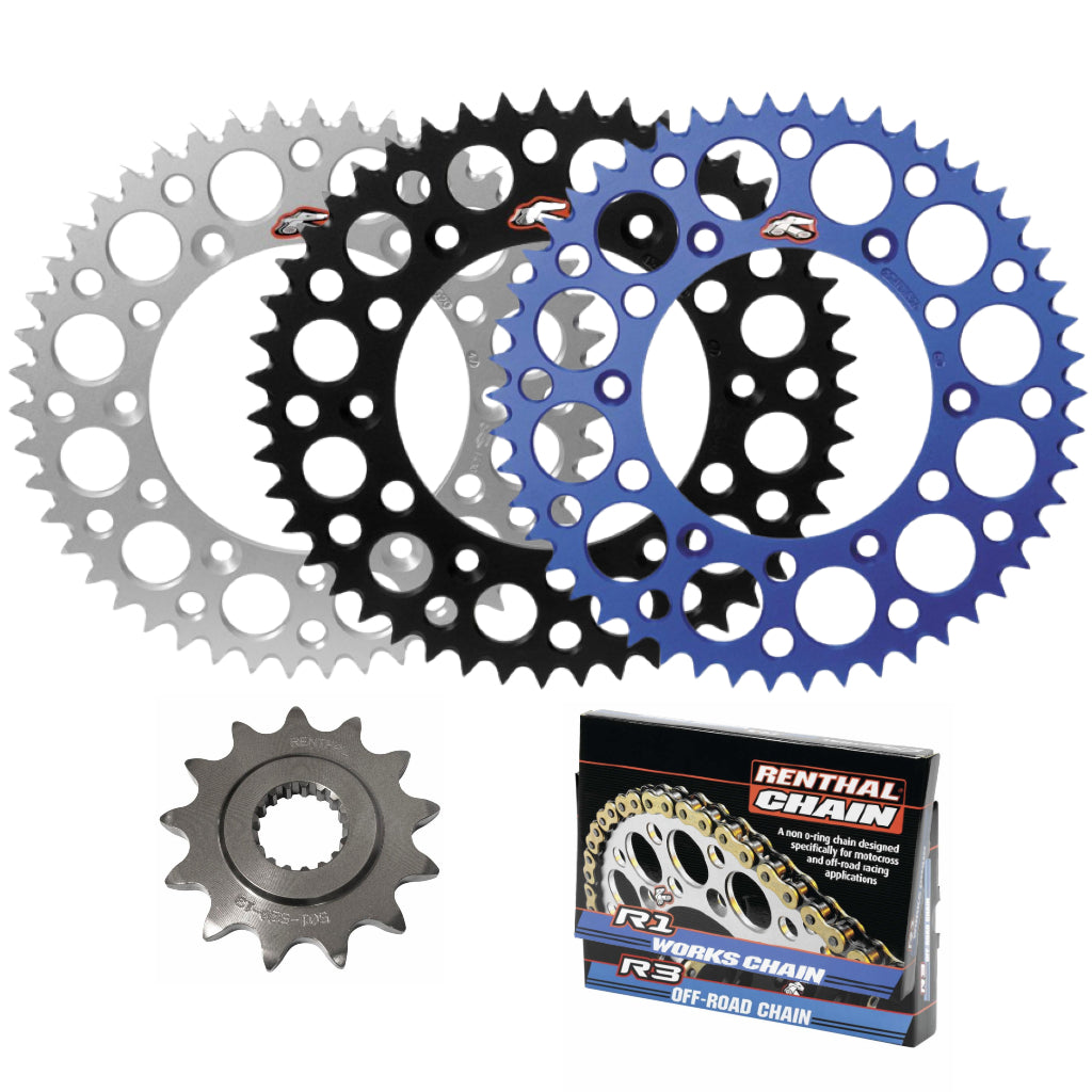 Renthal Chain & Ultralight Sprocket Kit Yamaha/Suzuki 80cc 89-22