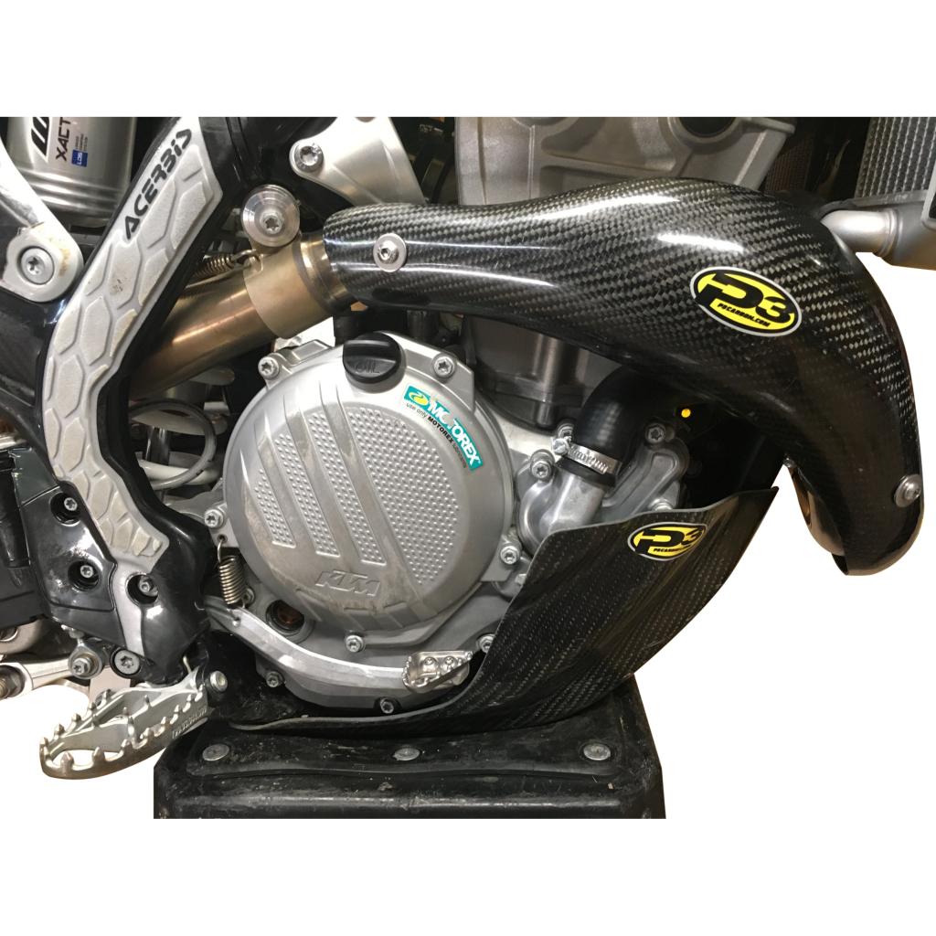 P3 Carbon Fiber Header Heat Shield For KTM/HUS &verbar; 201101